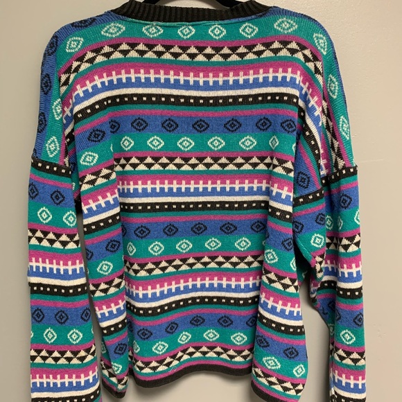 Retro Sweater Made in USA Cotton Large Women’s - Picture 4 of 8